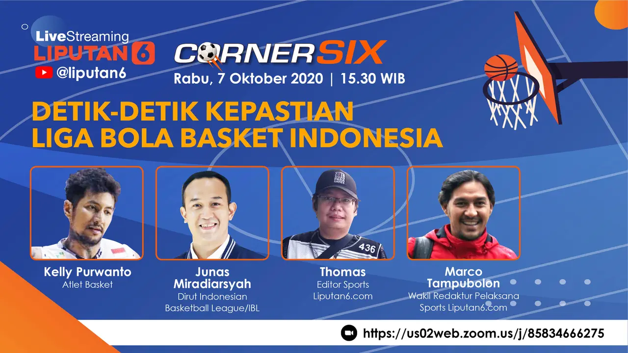 Banner Live Streaming Liga Bola Basket Indonesia