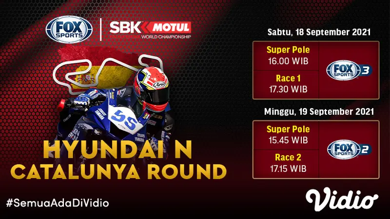 Link Live Streaming WSBK Superbike Catalunya 2021 di Vidio Pekan Ini, 18 dan 19 September 2021