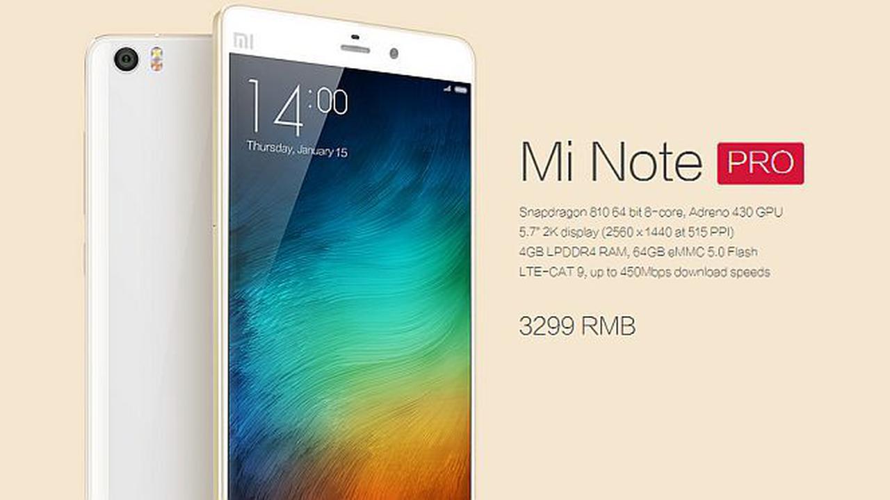 Pre-order Xiaomi Mi Note Pro Dimulai 6 Mei