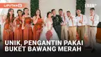 Hari pernikahan umumnya dihiasi bunga, mulai dari hiasan dinding hingga buket. Namun pengantin di Filipina ini menabrak budaya pernikahan pada umumnya. Pengantin wanita bernama April Lyka Biorrey-Nobis memilih bawang sebagai buket.