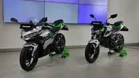 Kawasaki Ninja e-1 dan Z e-1 menjadi produk motor listrik pertama Kawasaki Indonesia. (Septian/Liputan6.com)