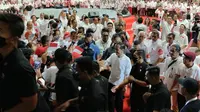 Presiden Joko Widodo atau Jokowi saat menghadiri puncak Musyawarah Rakyat (Musra) Indonesia. (Liputan6.com/Winda Nelfira)