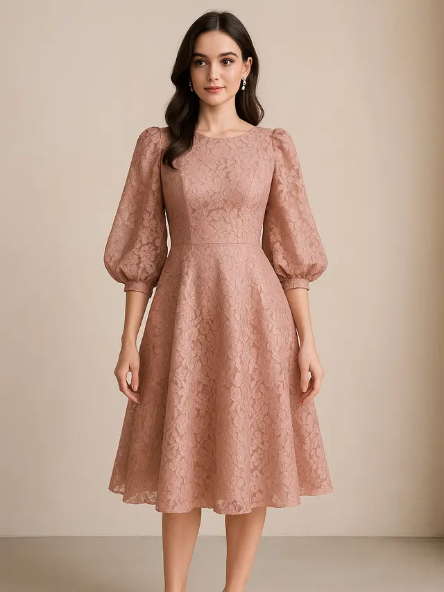 Dress Brokat Modern yang Anggun untuk Pesta