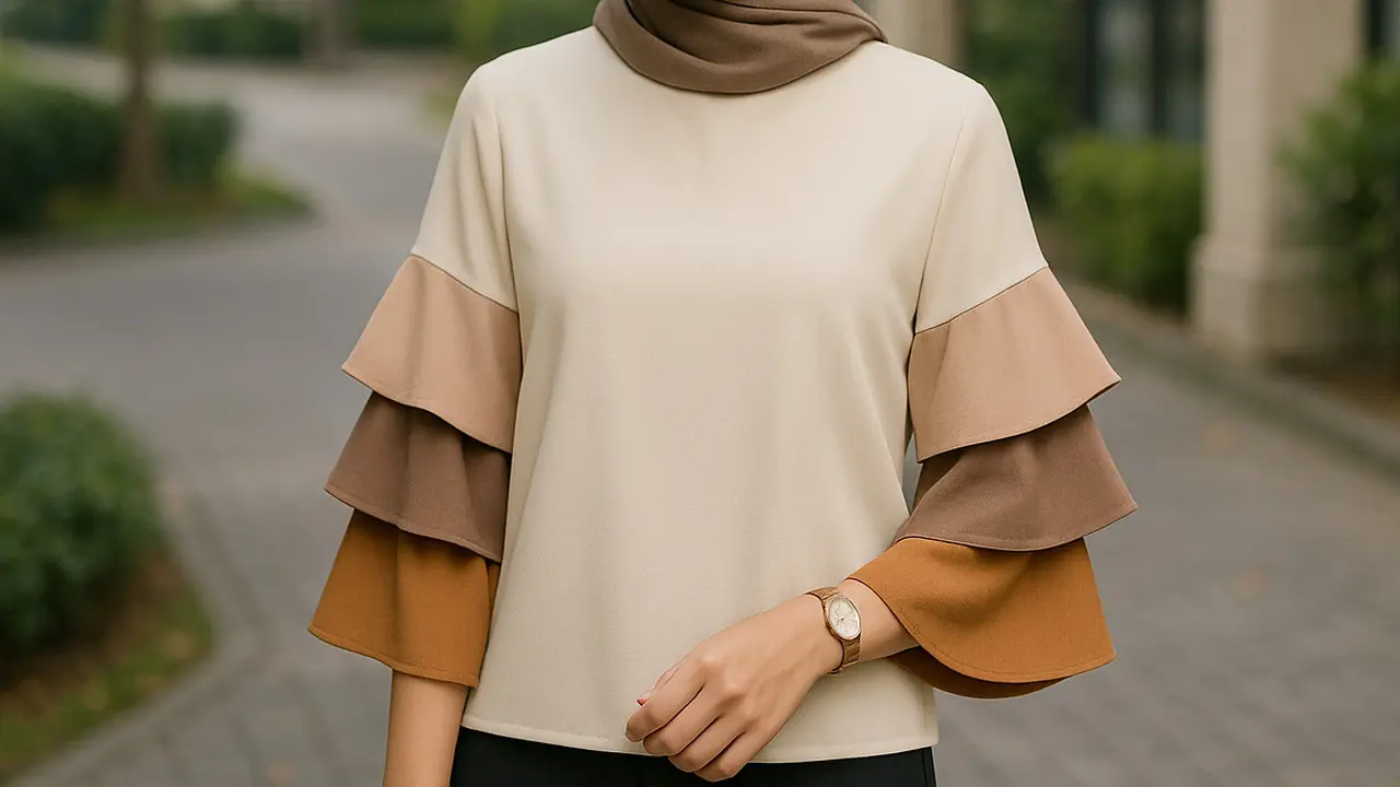 7 Model Atasan Kekinian dengan Lengan Tiga Lapis yang Lagi Tren di 2025, Tampil Feminin dan Stylish