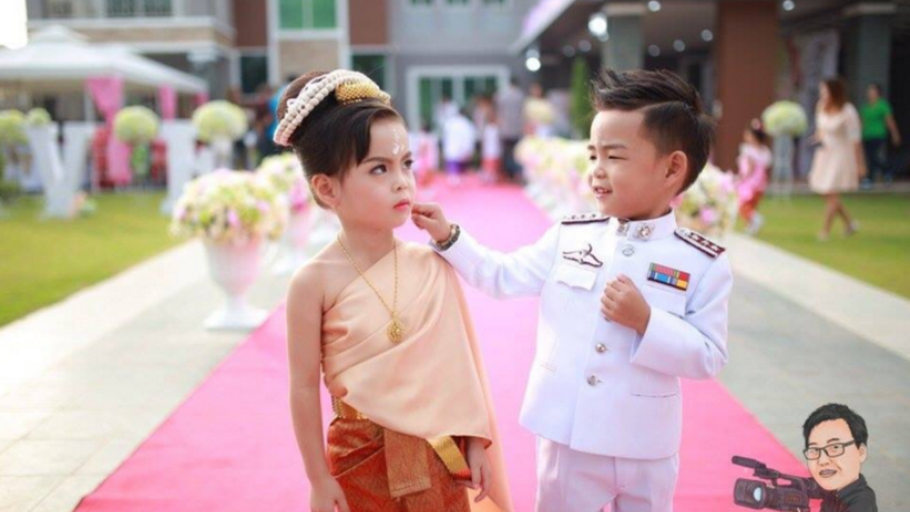 Tangkal Nasib Buruk, Anak Kembar di Thailand Ini Dinikahkan