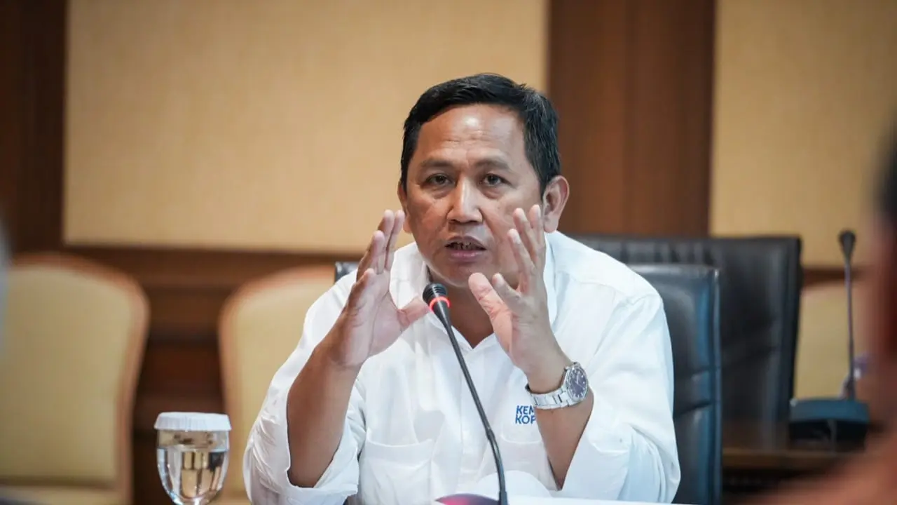 Deputi Bidang Perkoperasian Kemenkop UKM Ahmad Zabadi menjelaskan mengenai aturan baru mengenai kepengurusan di tubuh koperasi. (Dok KemenkopUKM)