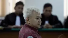 Anggoro Widjojo mengikuti sidang lanjutan dengan agenda pembacaan Pledoi di Pengadilan Tipikor, Rabu (25/6/14). (Liputan6.com/Faisal R Syam)