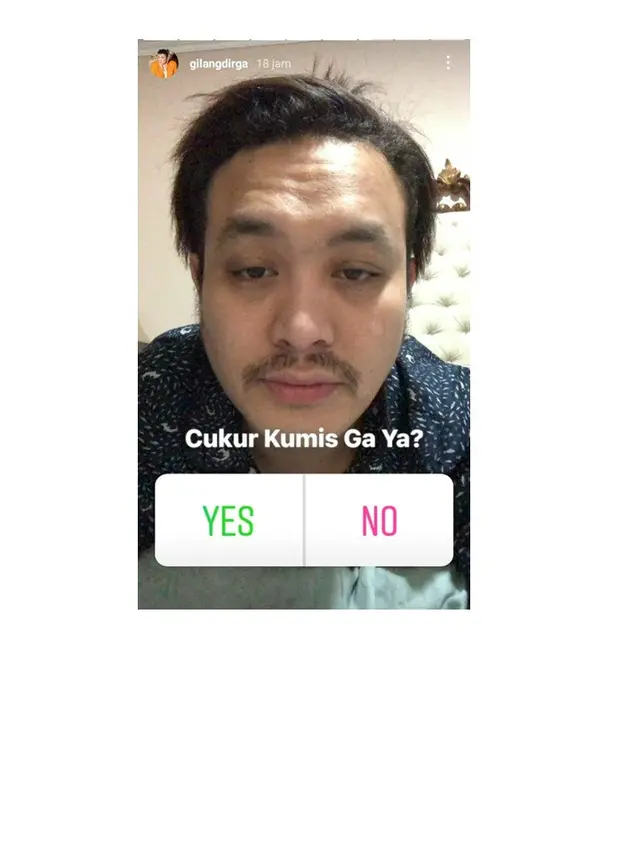 Gilang Dirga Positif COVID-19, Ini 6 Potret Perubahan Penampilannya dengan Kumis