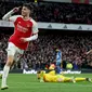 Meski sukses menetralisir Brighton yang gagal melepas tembakan, Arsenal urung mencetak gol di babak pertama. (AP Photo/Ian Walton)