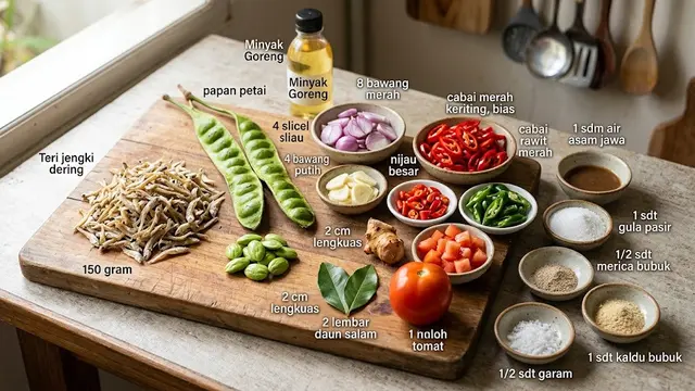 Resep Oseng Teri Petai