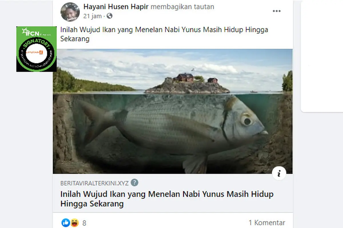 Cek Fakta Liputan6.com menelusuri informasi wujud ikan yang menelan Nabi Yunus