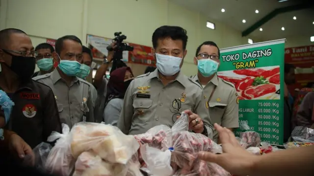 Menteri Pertanian (Mentan) Syahrul Yasin Limpo pastikan stok pangan bahan pokok yang dimiliki hingga saat ini masih dalam jumlah aman hingga menjelang Lebaran. (Dok Kementan)