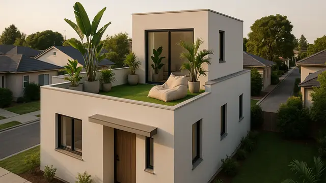 Model Rumah Kecil dengan Rooftop ala Pinterest