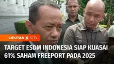 Menteri Energi dan Sumber Daya Mineral (ESDM) Bahlil Lahadalia menargetkan Indonesia akan mengantongi penambahan 10 persen saham di PT Freeport Indonesia pada awal tahun 2025. Tidak tanggung-tanggung, Bahlil mengklaim tambahan saham itu bisa berpoten...