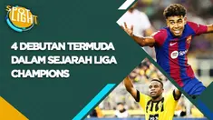 Berita spotlight kali ini membahas tentang empat debutan termuda dalam sejarah Liga Champions, salah satunya ialah penyerang Barcelona, Lamine Yamal.