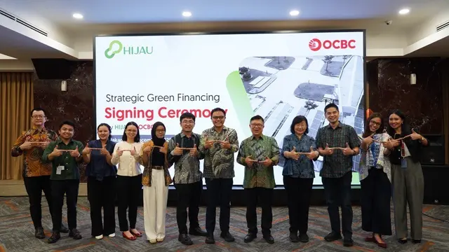 OCBC memberikan pembiayaan berkelanjutan project financing kepada PT Investasi Hijau Selaras. (Dok OCBC)