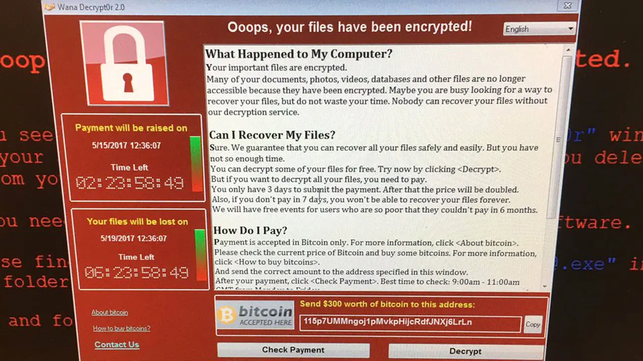 Ilustrasi Ransomware WannaCrypt atau Wannacry