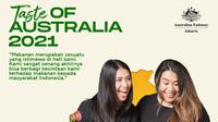 Taste of Australia 2021 dengan Tasia dan Gracia Seger. (Dok Kedubes Australia di Indonesia)