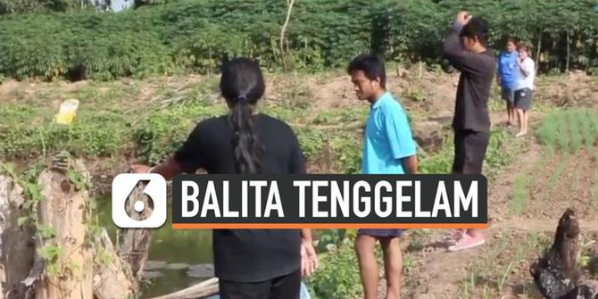 VIDEO: Ikuti Hewan Peliharaan, Balita Tenggelam di Kolam 1,5 Meter