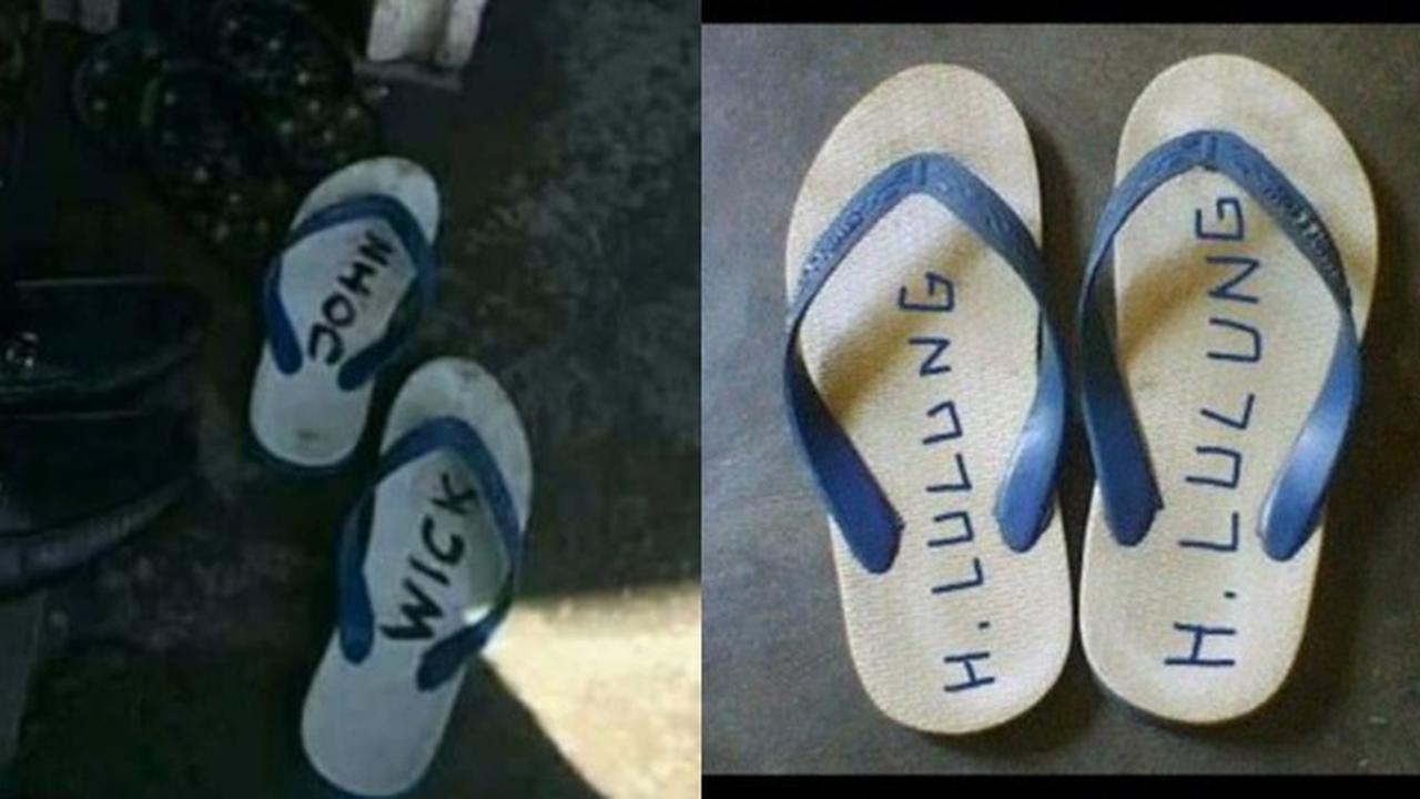 6 Nama Orang di Sandal Jepit Ini Curi Perhatian, Maling Senyum Tipis