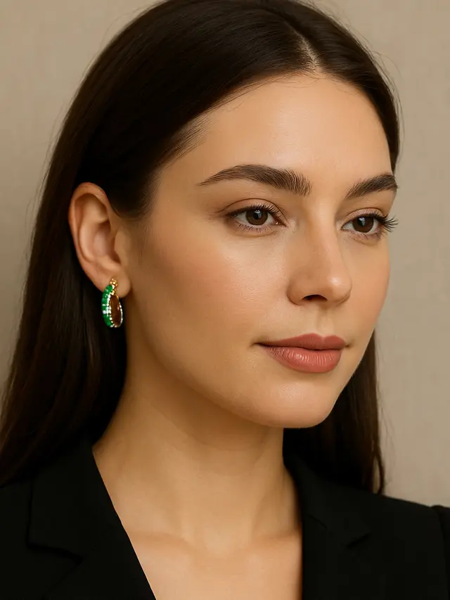 Model Anting Permata Hijau