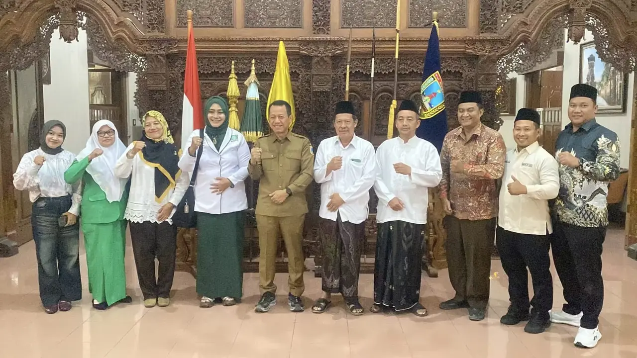 Jajaran PCNU Kudus saat menemui Bupati Kudus bahas peringatan HSN 2026