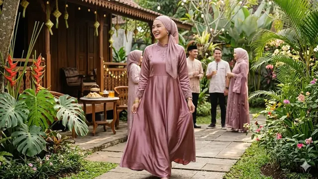Gamis Lebaran Simpel tapi Terlihat Mahal
