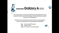 Samsung Malaysia telah menyebar undangan acara peluncuran Galaxy A (2017), yang akan digelar pada 5 Januari (2017) (Foto: Phone Arena)
