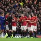 Chelsea menang tipis 1-0 atas MU di babak 8 besar Piala FA. (JUSTIN TALLIS / AFP)