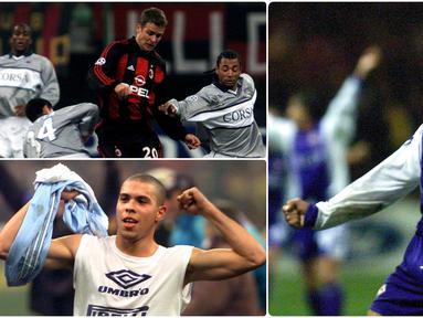 Kompetisi Liga Italia Serie A memiliki segudang striker-striker hebat pada era 1990-an. Berikut striker ikonik yang menghiasi kompetisi sepak bola Italia Serie A pada era 1990-an. (kolase foto AFP)