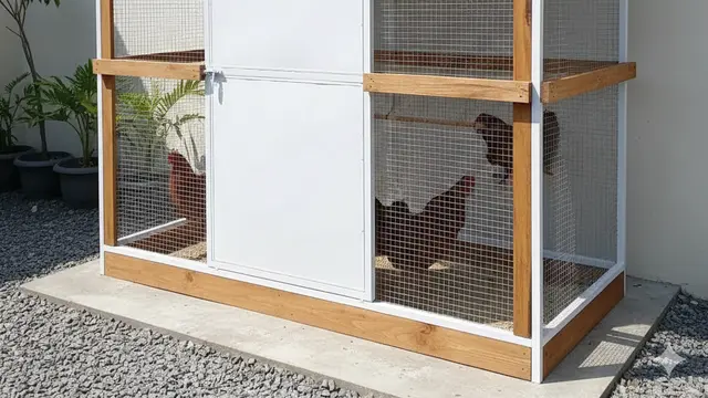 Desain Kandang Ayam Baja Ringan. AI