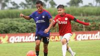 Uji coba antara Safin Pati Football Academy (SPFA) melawan Timnas Pelajar Indonesia U-16 di lapangan Gelora Soekarno, Pati, Jumat (11/12/2020). (Dok SPFA)