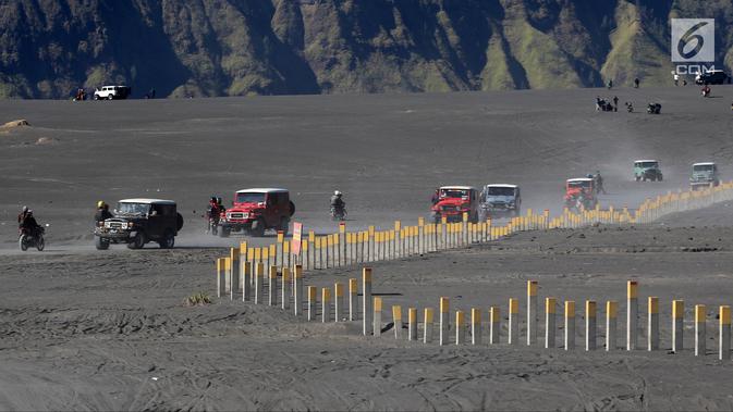 Kendaraan Bermotor Dilarang  Masuk Kawasan Bromo Selama 