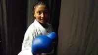 Karateka putri Indonesia di SEA Games 2017, Cok Istri Agung (Foto: Cakrayuri Nuralam/Liputan6.com)