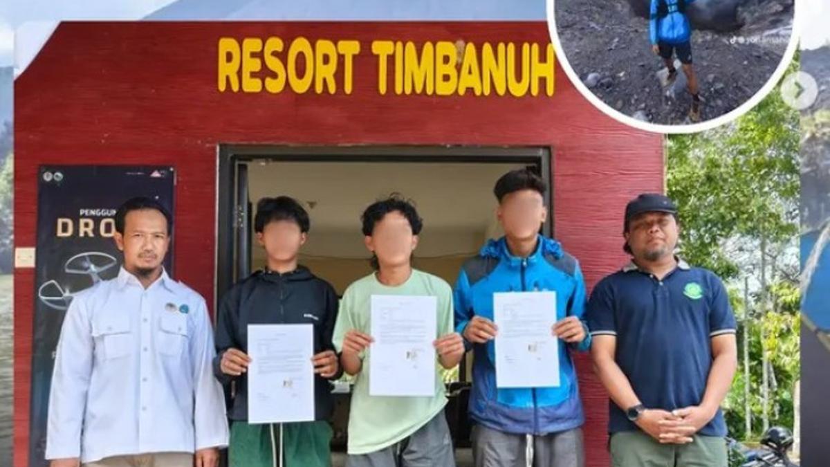 3 Pendaki Gunung Rinjani Minta Maaf karena Mendaki Lewat Gunung Baru Jari yang Disebut Ilegal
