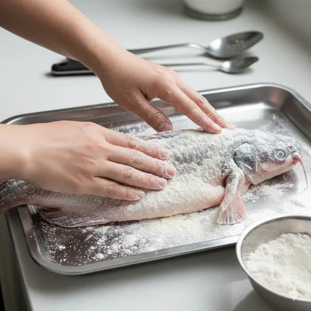 3. Baluri Tipis dengan Tepung Maizena, Terigu, atau Tepung Beras
