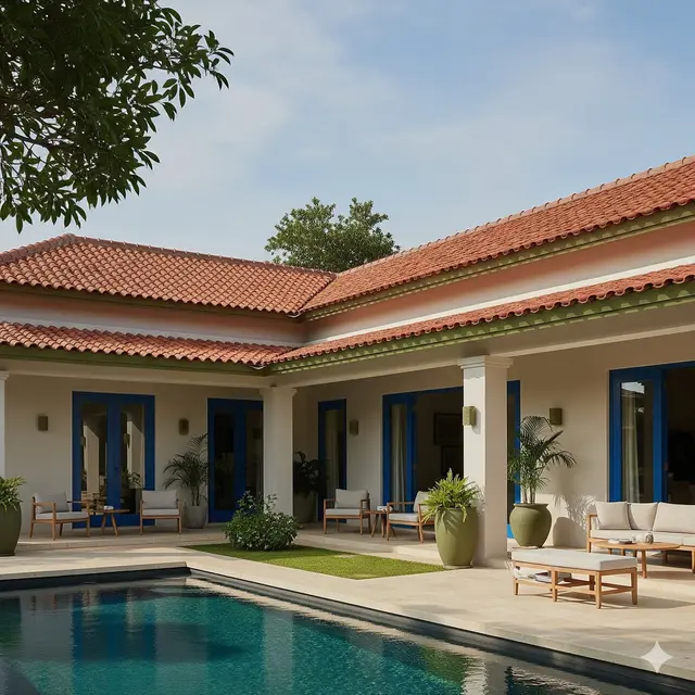 Villa Minimalis Mediterania Modern