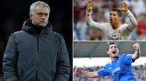 Berikut ini formasi terbaik XI dari pelatih Manchester United, Jose Mourinho, sepanjang kariernya. Tercatat ada sejumlah nama pesepak bola terbaik dunia seperti Cristiano Ronaldo hingga Frank Lampard. (Kolase foto-foto dari AFP)