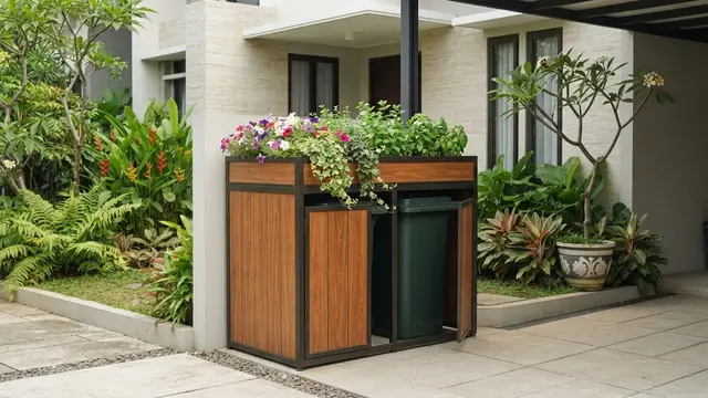 Ide Tempat Sampah Tertutup di Area Depan Rumah