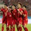 Timnas Vietnam selebrasi usai laga leg kedua semifinal Piala AFF 2026 melawan Malaysia di Stadion My Dinh, Hanoi, Rabu (19-8-2026).  Vietnam menang 2-0 dan agregat 4-0. (Dok. vff.org.vn)