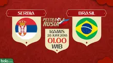Piala Dunia 2018 Serbia Vs Brasil (Bola.com/Adreanus Titus)