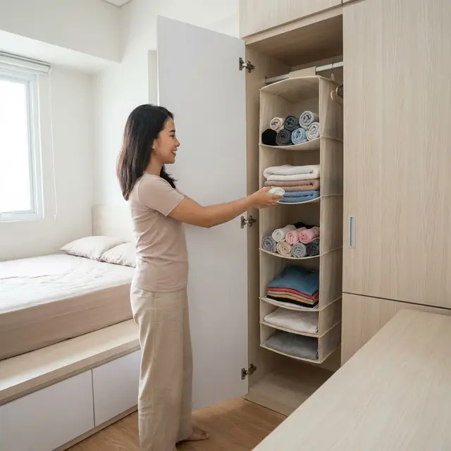 Rak Gantung Kain (Hanging Closet) (Gemini AI)