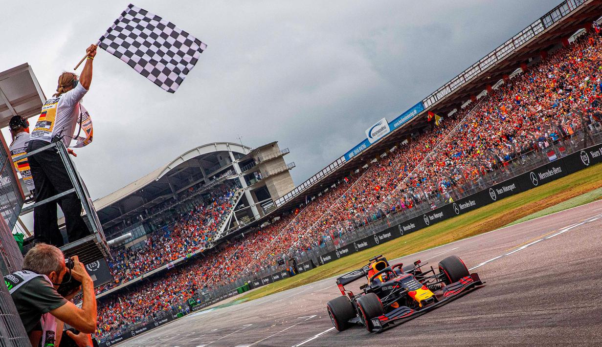 Foto Max Verstappen Berjaya Di F1 Gp Jerman 2019 Bola Liputan6 Com