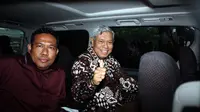 Bambang meminta kasus ini agar tidak dikait-kaitkan dengan Partai Hanura. Sebab, dia mengaku sudah keluar dari partai besutan Wiranto tersebut (Liputan6.com/Faisal R Syam).