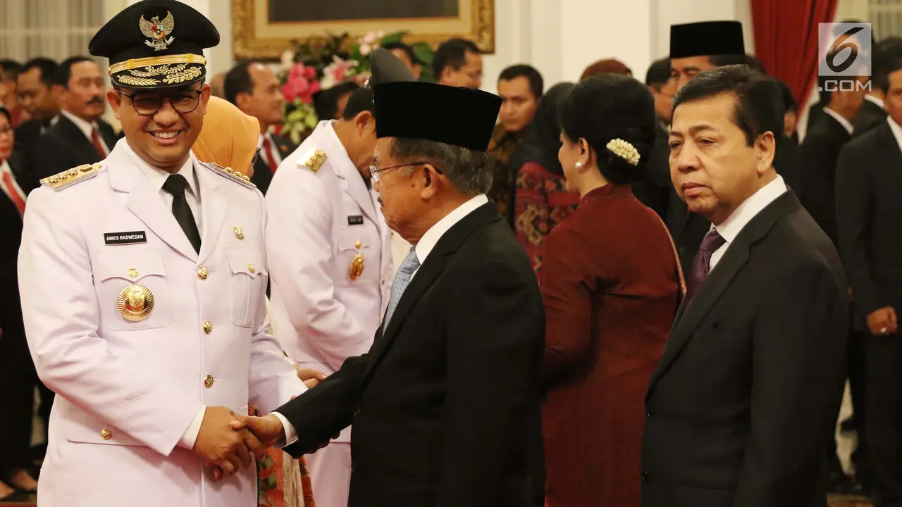 Sejumlah Tokoh Hadiri Pelantikan Anies Baswedan dan Sandiaga Uno