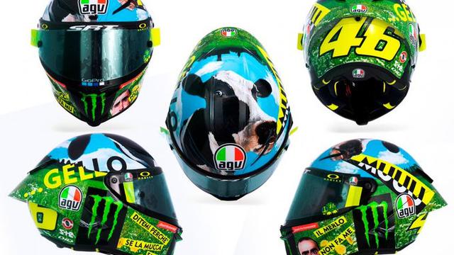 Helm Valentino Rossi untuk MotoGP Italia