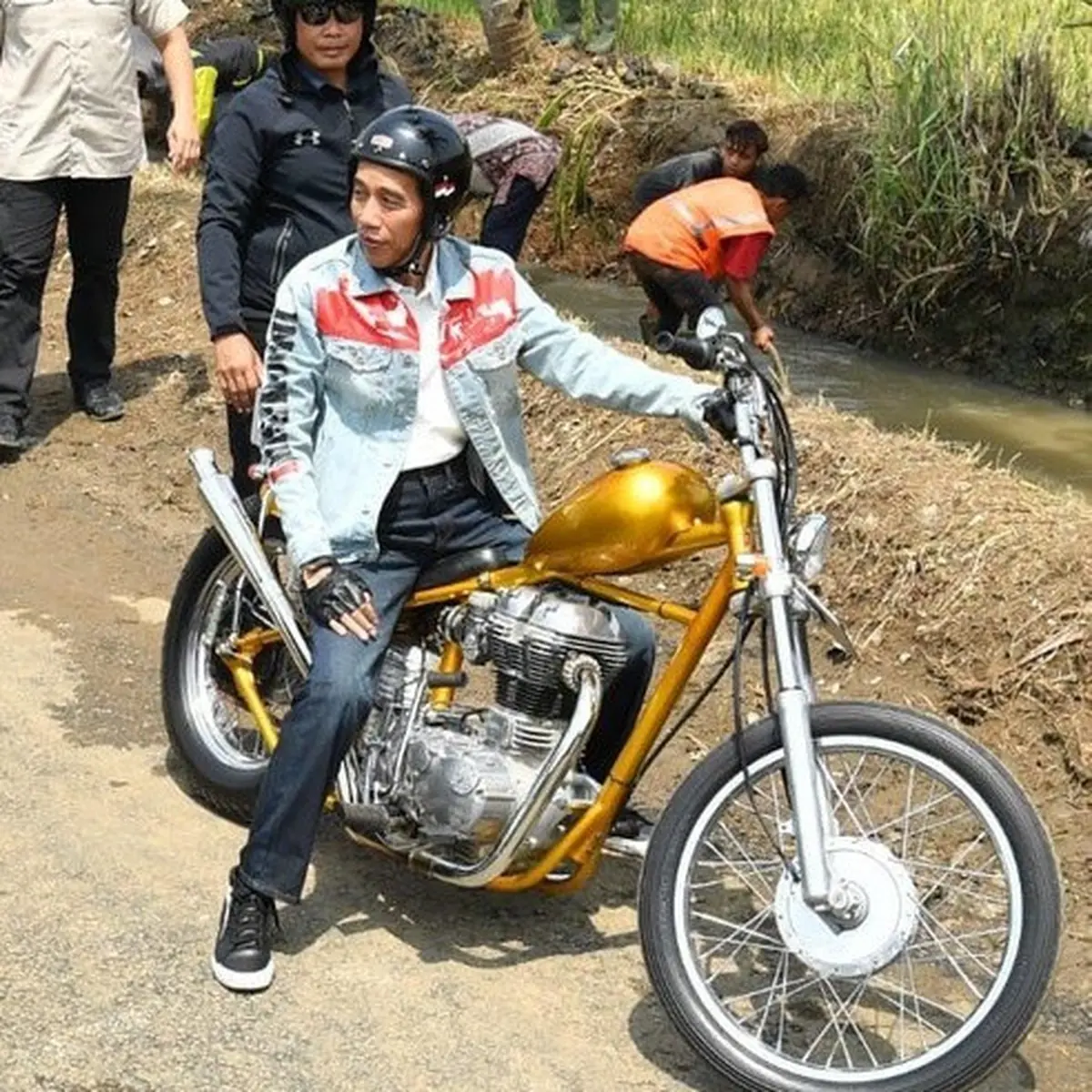 Jaket jeans motor on sale