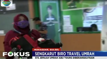 Jemaah Abu Tours asal Makassar ini diberangkatkan setelah mendapatkan paspor dan visa.