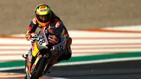 Pembalap Indonesia, Mario Aji, raih podium perdana pada Red Bull Rookies Cup. (Dok. Redbull.com)