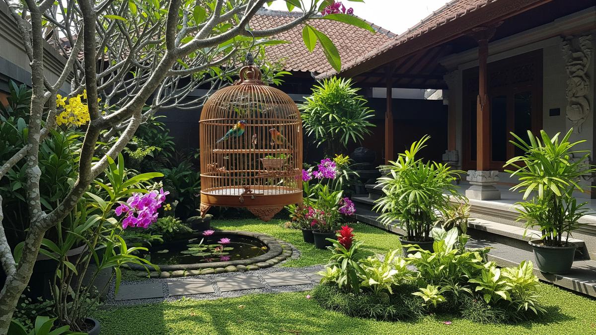 7 Ide Taman Mini Belakang Rumah untuk Kandang Burung Kicau yang Rapi